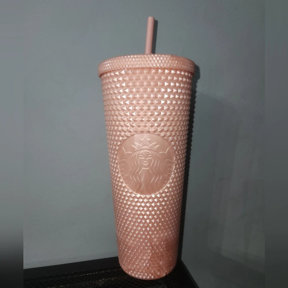 NEW STARBUCKS 2022 Valentine’s Soft Touch Pink Studded Venti 24oz Tumbler - Picture 8 of 8